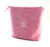 personalized faux suede lingerie bag